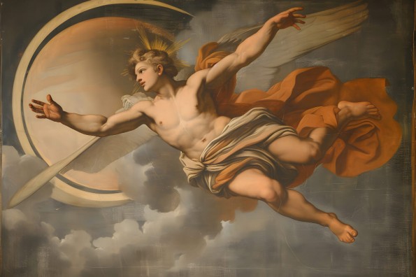 Imagem de IA representando uma pintura com caracter?sticas do Renascimento