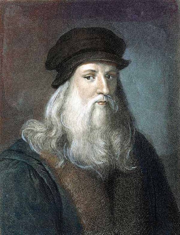 Representa??o do retrato de Leonardo da Vinci
